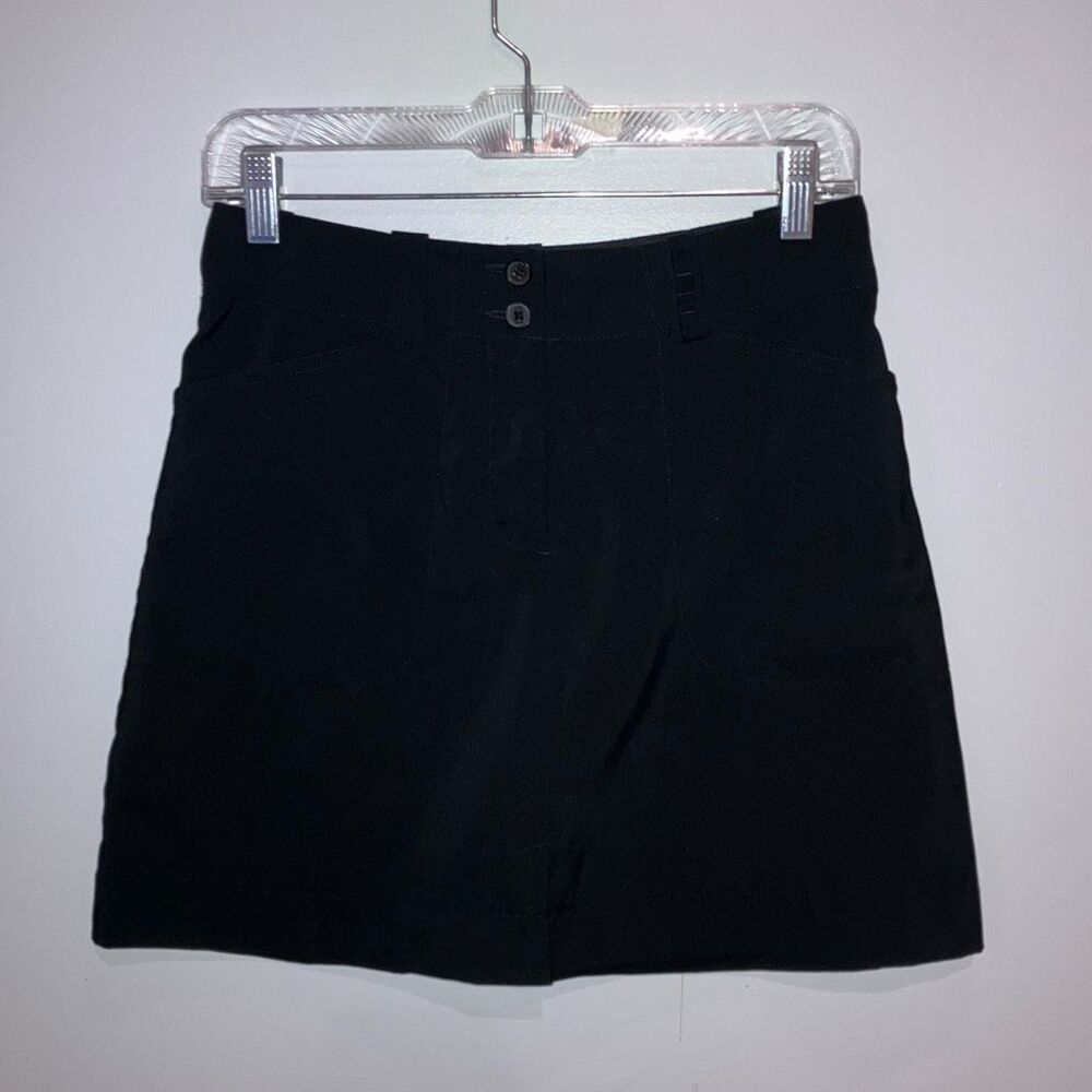 Nike Golf Dry Fit Skort Black Midrise Size 2  Tennis Hiking Walking #782